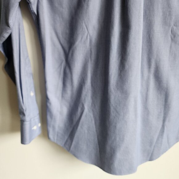 14.5 32/33 Blue Dress Shirt Jos A Bank Traveler New Houndstooth Tailored Fit Nwt - Picture 17 of 17